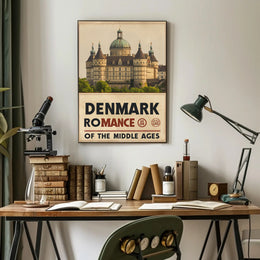 Denmark's Romantic Historic Castle Travel Poster PosterGoat