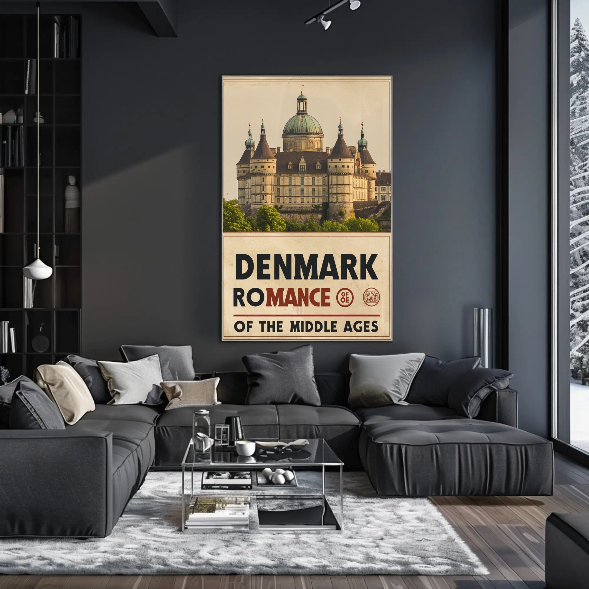 Denmark's Romantic Historic Castle Travel Poster PosterGoat