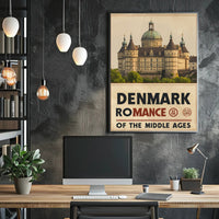 Denmark's Romantic Historic Castle Travel Poster PosterGoat