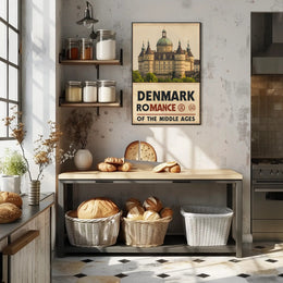 Denmark's Romantic Historic Castle Travel Poster PosterGoat