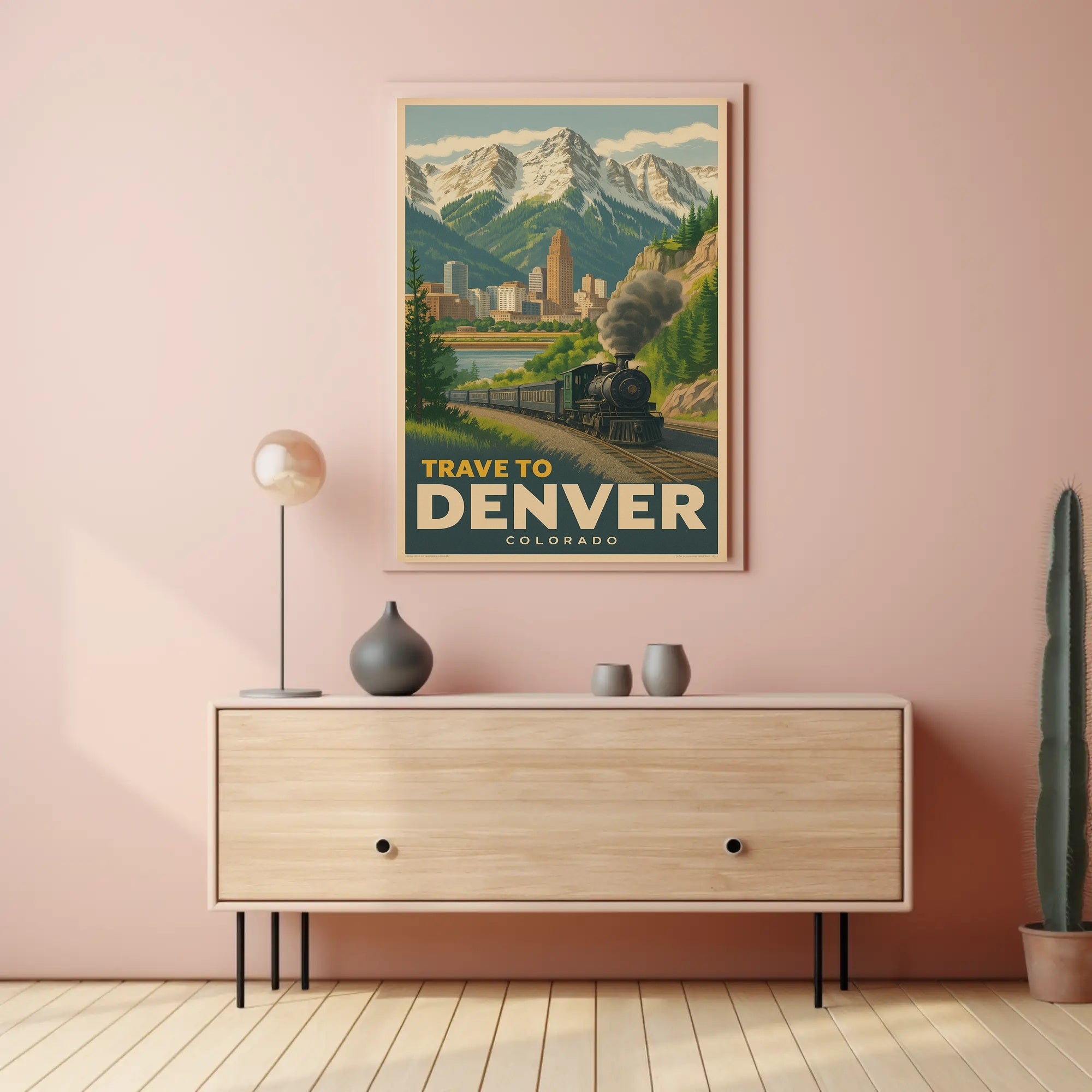 Denver's Scenic Steam Train Journey Travel Poster PosterGoat
