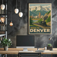 Denver's Scenic Steam Train Journey Travel Poster PosterGoat