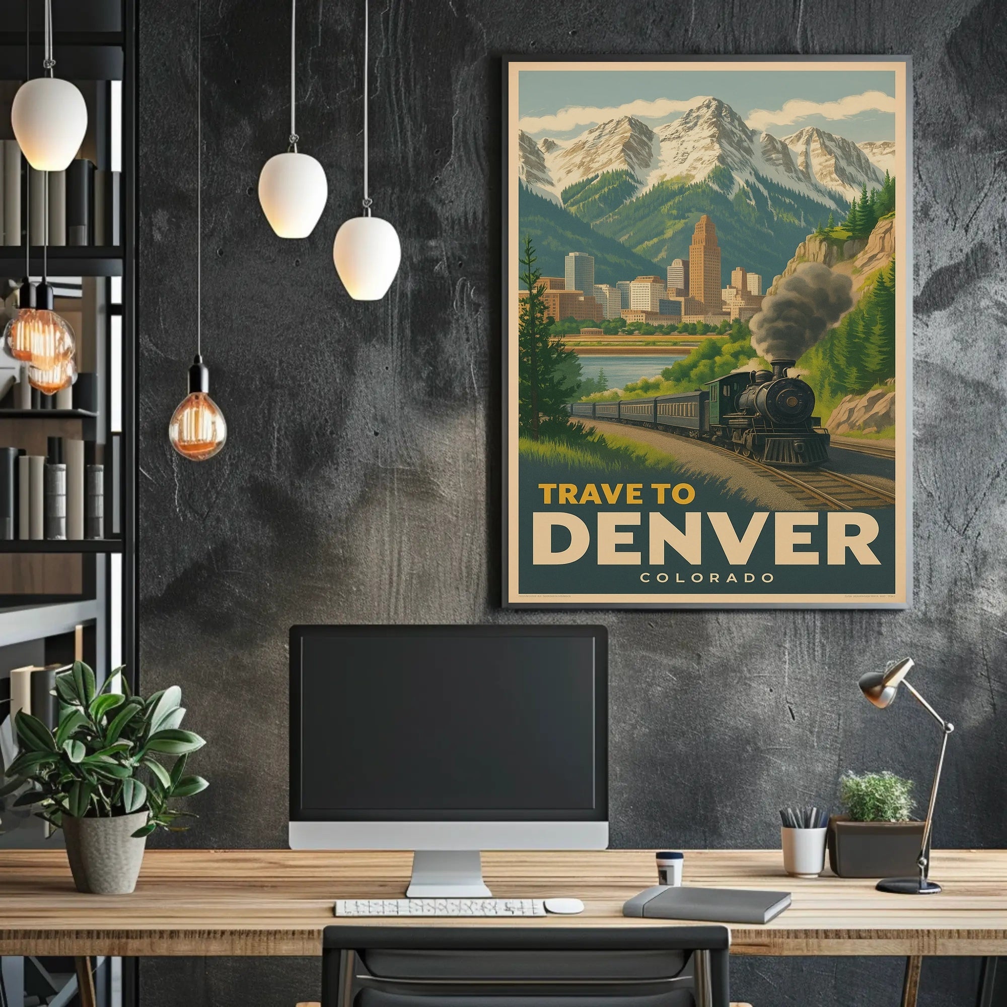 Denver's Scenic Steam Train Journey Travel Poster PosterGoat