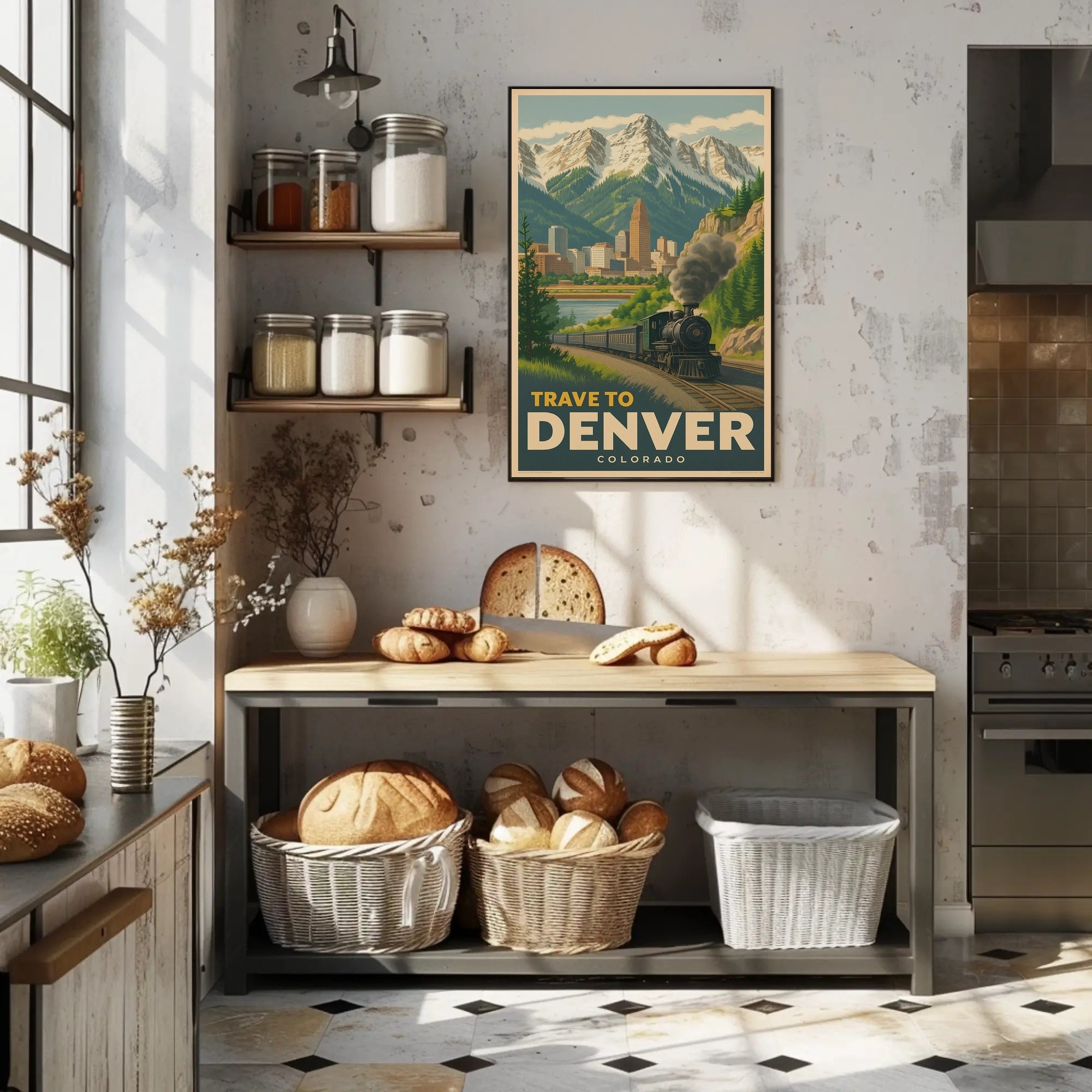 Denver's Scenic Steam Train Journey Travel Poster PosterGoat