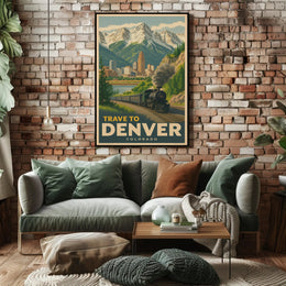 Denver's Scenic Steam Train Journey Travel Poster PosterGoat