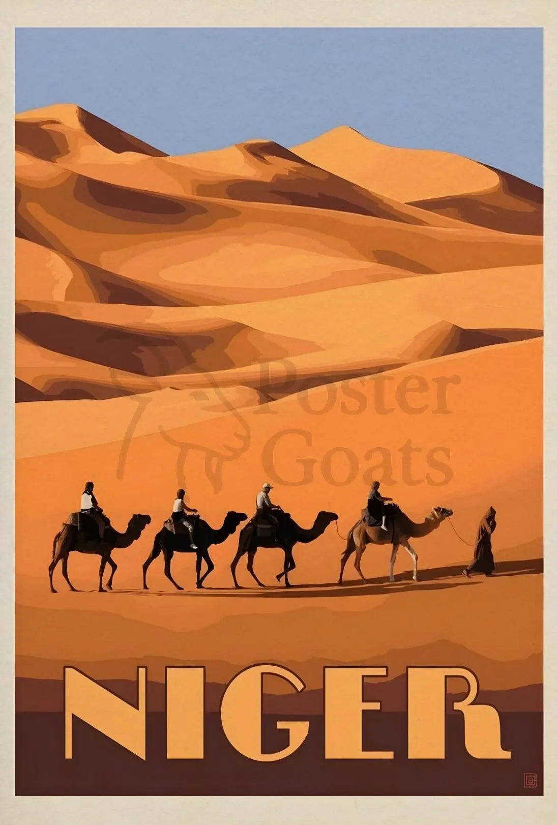 Desert Adventure in Niger Travel Poster PosterGoat