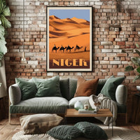 Desert Adventure in Niger Travel Poster PosterGoat