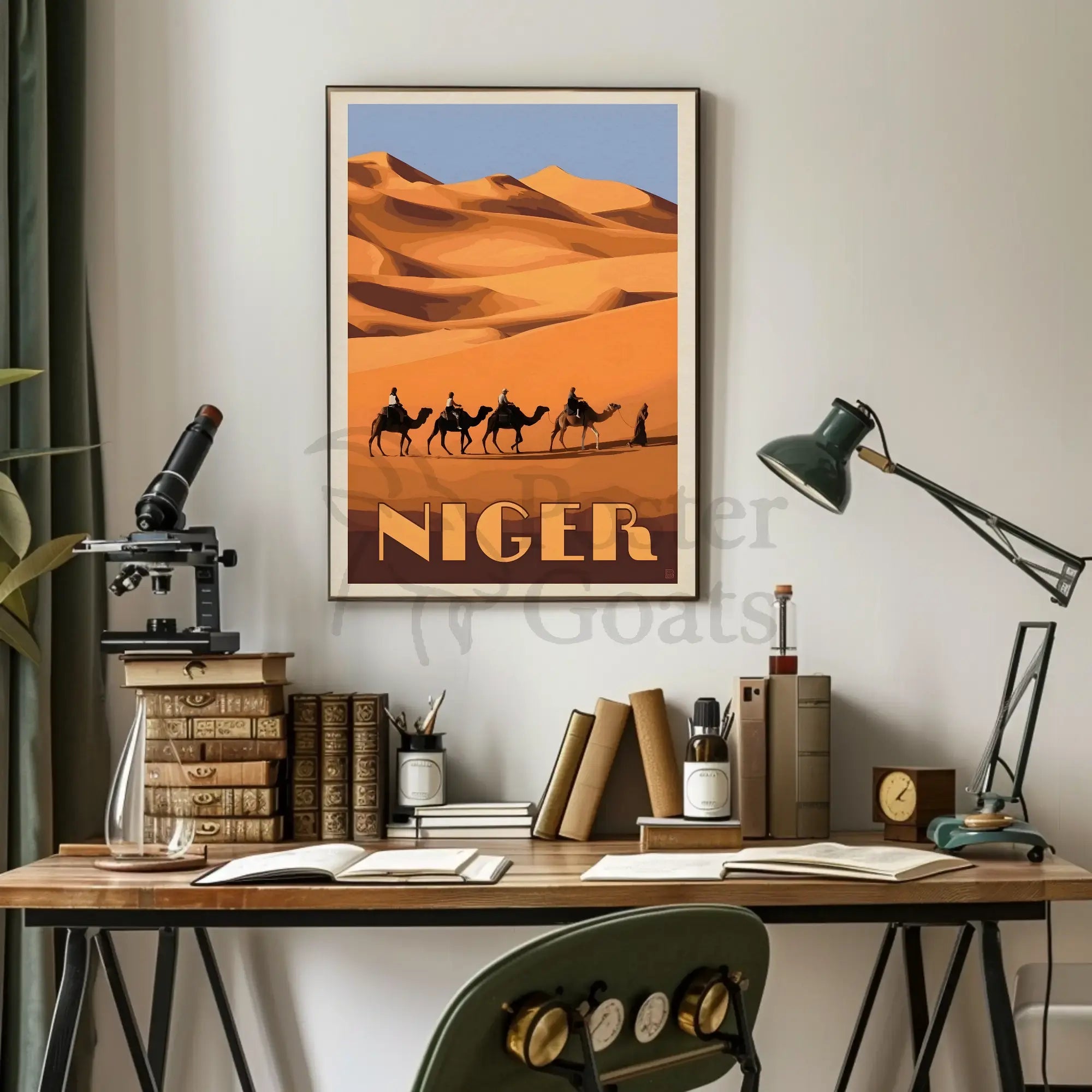 Desert Adventure in Niger Travel Poster PosterGoat