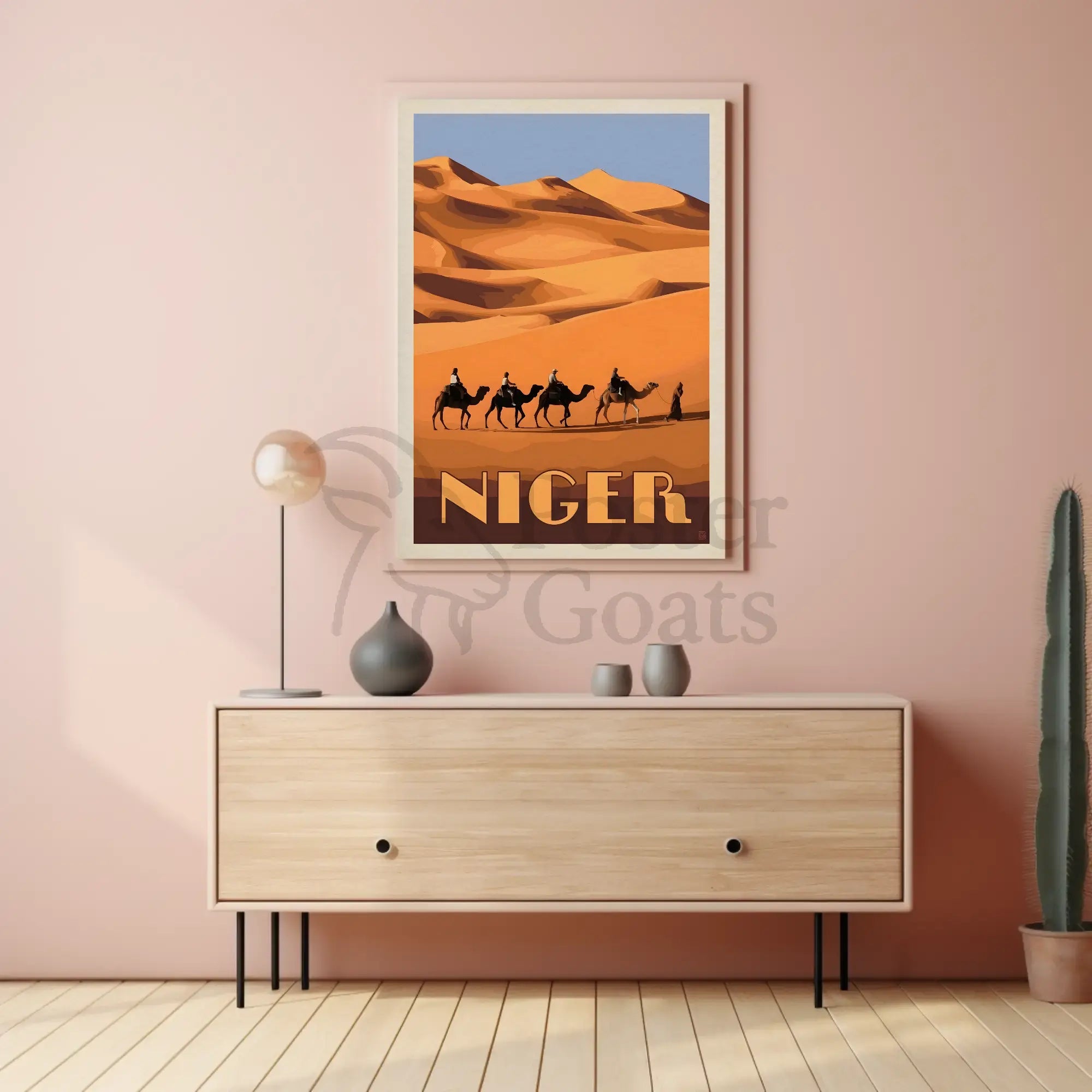 Desert Adventure in Niger Travel Poster PosterGoat