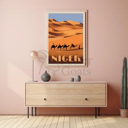 Desert Adventure in Niger Travel Poster PosterGoat