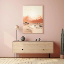 Desert Camels Journey Cultural or Heritage Poster PosterGoat