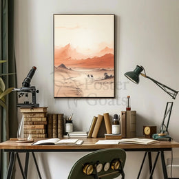 Desert Camels Journey Cultural or Heritage Poster PosterGoat