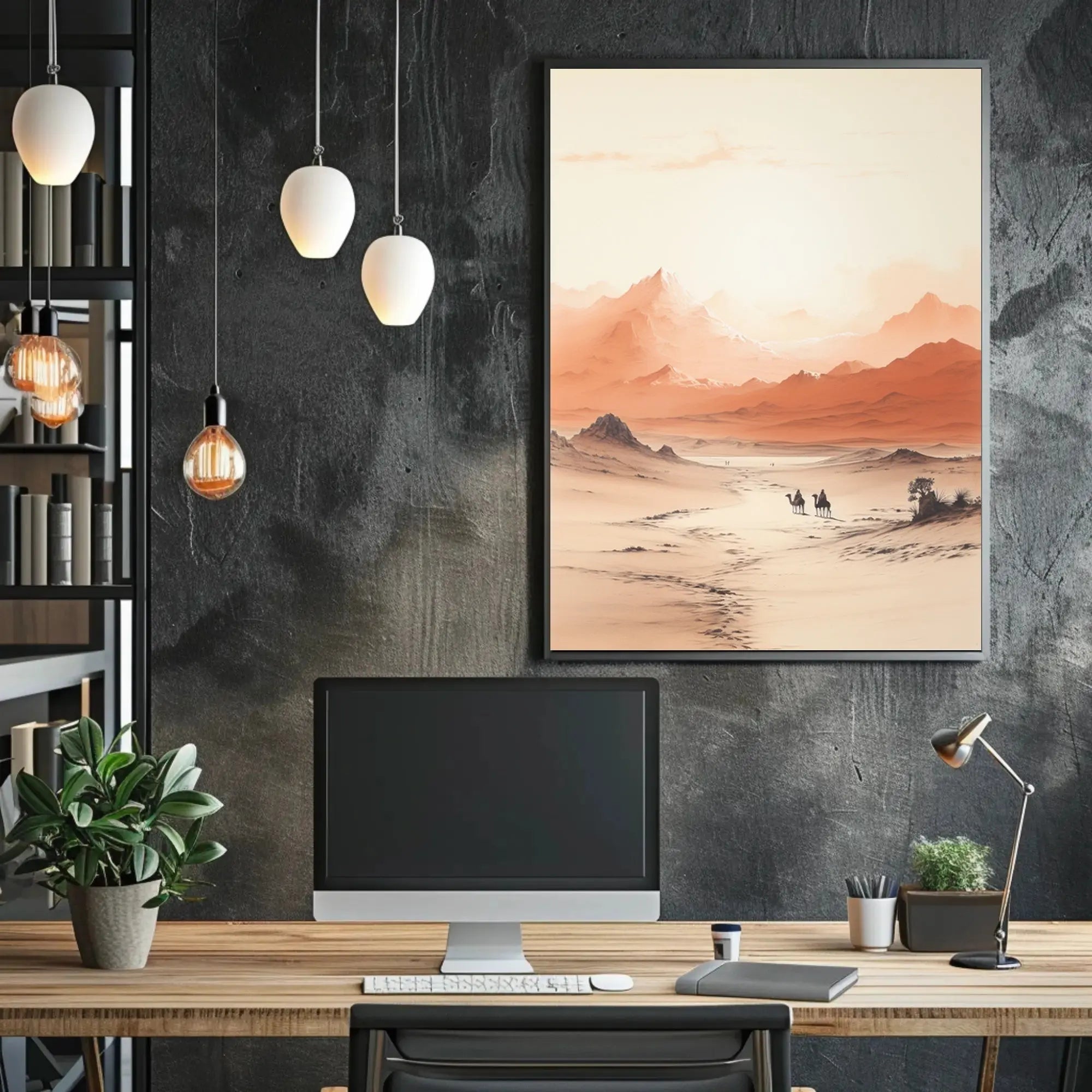 Desert Camels Journey Cultural or Heritage Poster PosterGoat