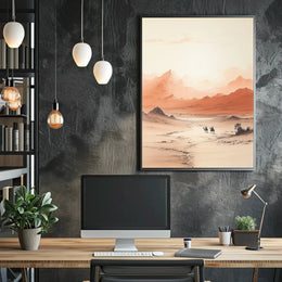 Desert Camels Journey Cultural or Heritage Poster PosterGoat