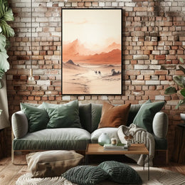 Desert Camels Journey Cultural or Heritage Poster PosterGoat