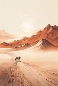 Desert Odyssey: Travel and Exploration Travel Poster PosterGoat