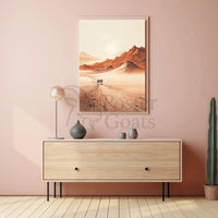 Desert Odyssey: Travel and Exploration Travel Poster PosterGoat