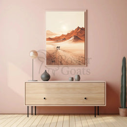 Desert Odyssey: Travel and Exploration Travel Poster PosterGoat