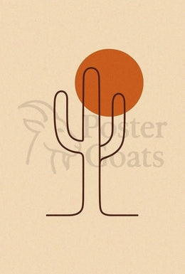 Desert Resilience Minimalist Art Print Poster PosterGoat