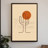 Desert Resilience Minimalist Art Print Poster PosterGoat