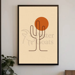Desert Resilience Minimalist Art Print Poster PosterGoat