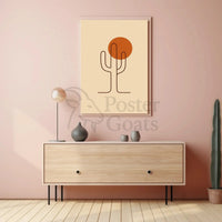 Desert Resilience Minimalist Art Print Poster PosterGoat