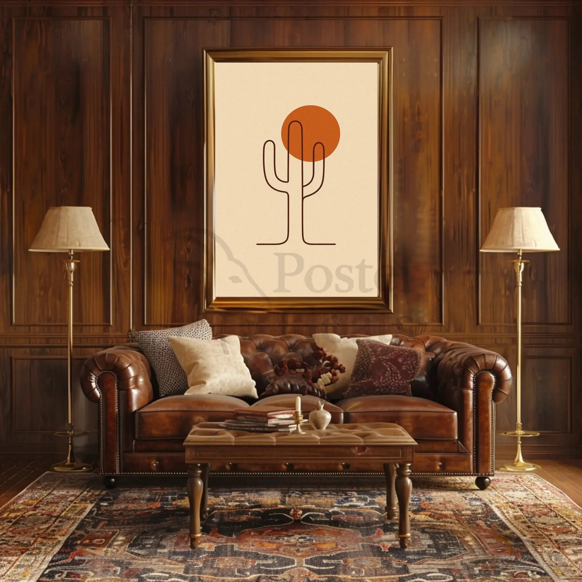 Desert Resilience Minimalist Art Print Poster PosterGoat