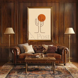 Desert Resilience Minimalist Art Print Poster PosterGoat