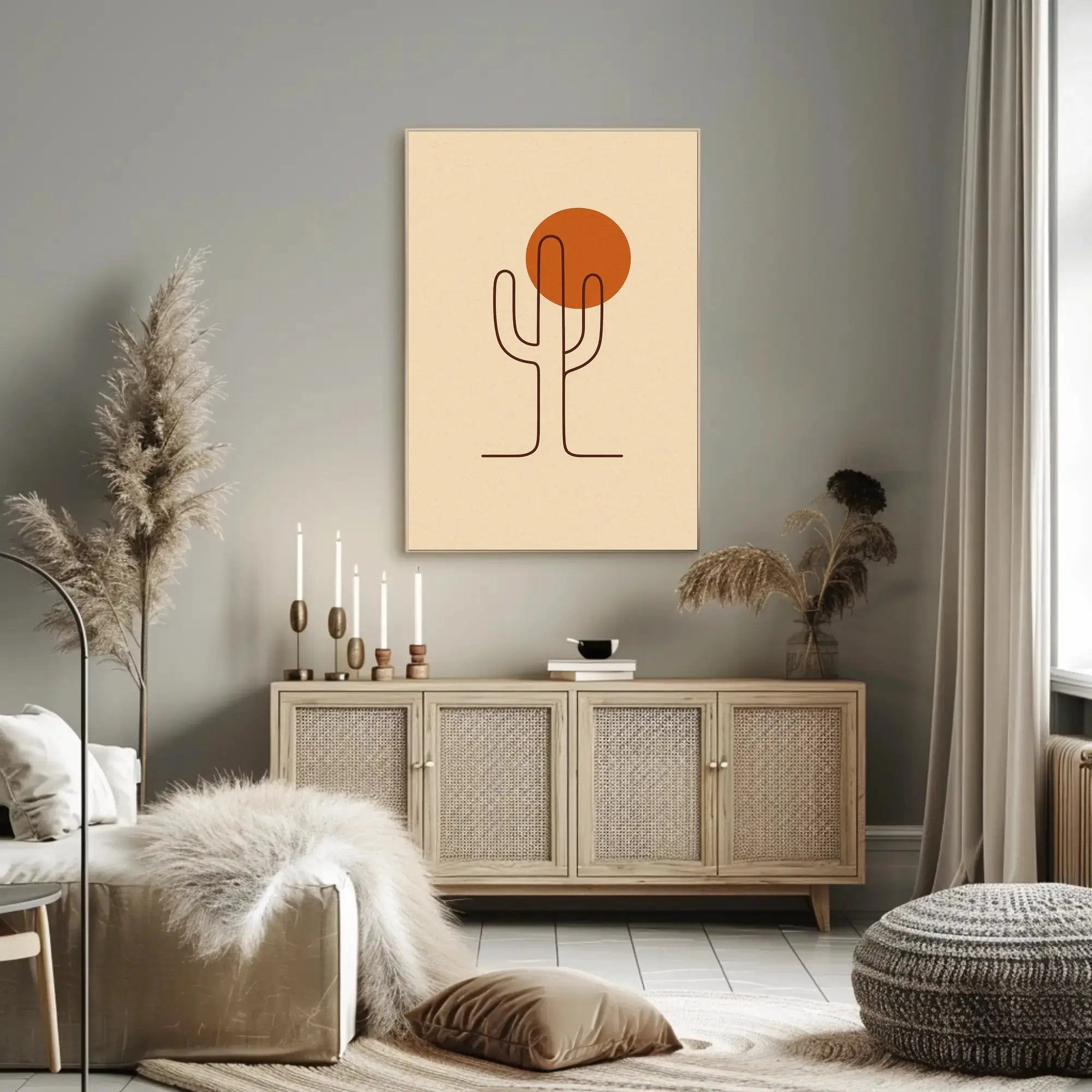 Desert Resilience Minimalist Art Print Poster PosterGoat
