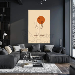 Desert Resilience Minimalist Art Print Poster PosterGoat