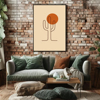 Desert Resilience Minimalist Art Print Poster PosterGoat