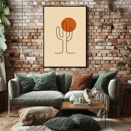 Desert Resilience Minimalist Art Print Poster PosterGoat