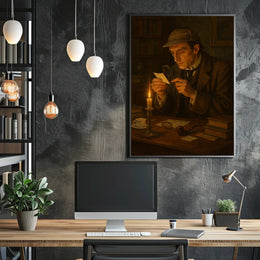 Detective Scene Vintage Charm Poster PosterGoat