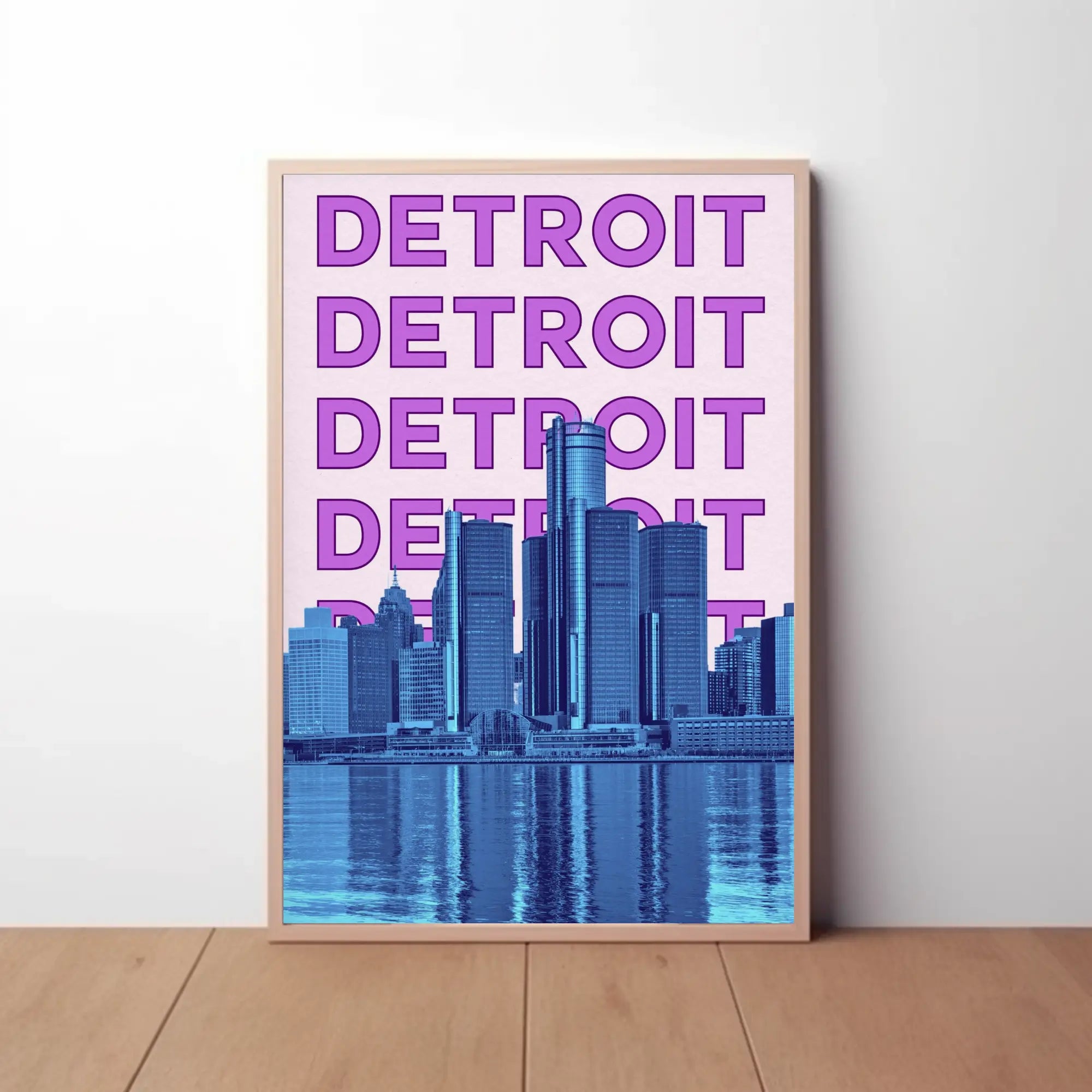 Detroit Skyline Urban Vibes Abstract, Artistic, or Pop Culture Poster PosterGoat