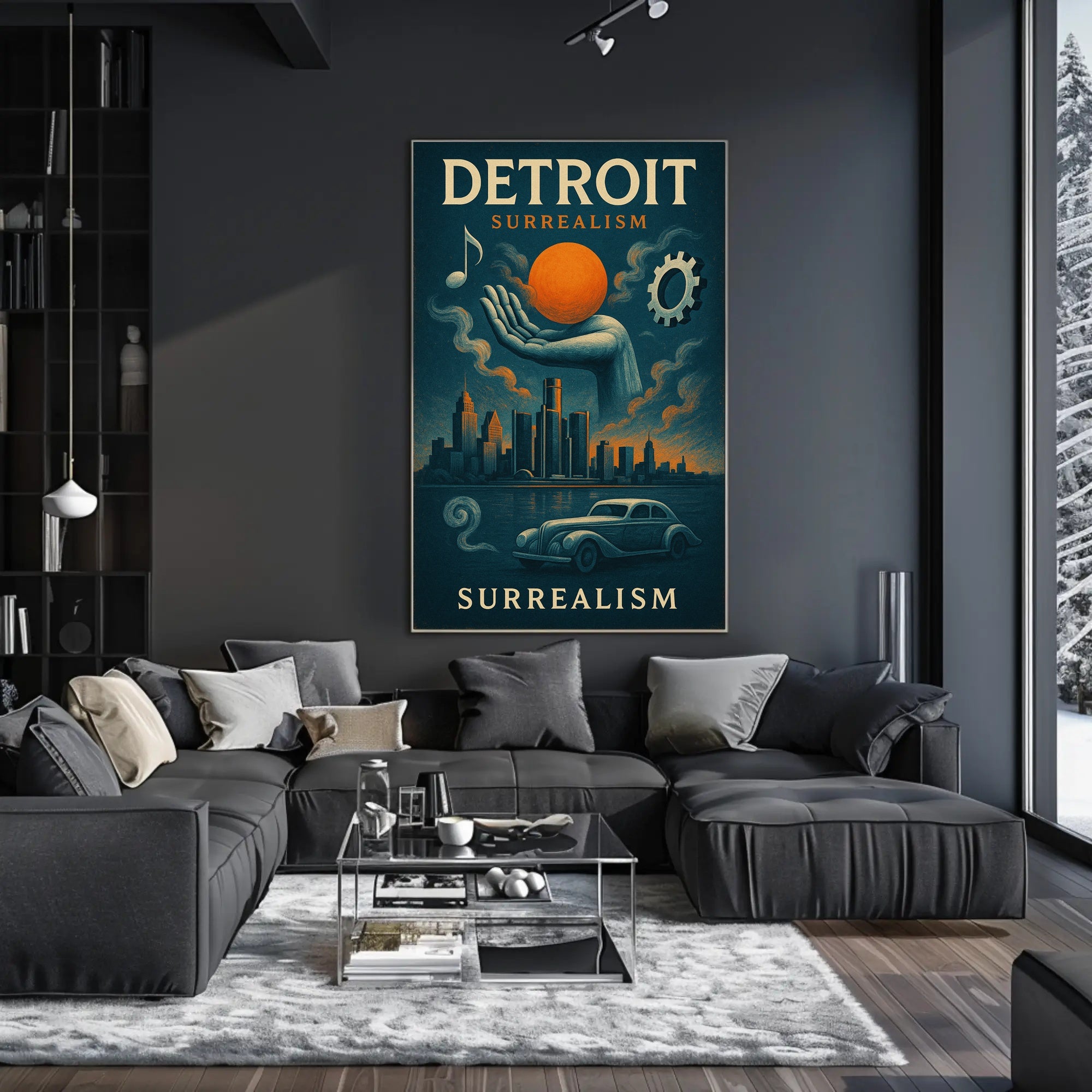 Detroit Surrealism Surreal Poster PosterGoat