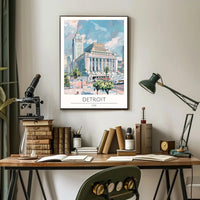 Detroit Urban Charm Travel Poster PosterGoat