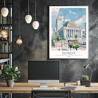 Detroit Urban Charm Travel Poster PosterGoat