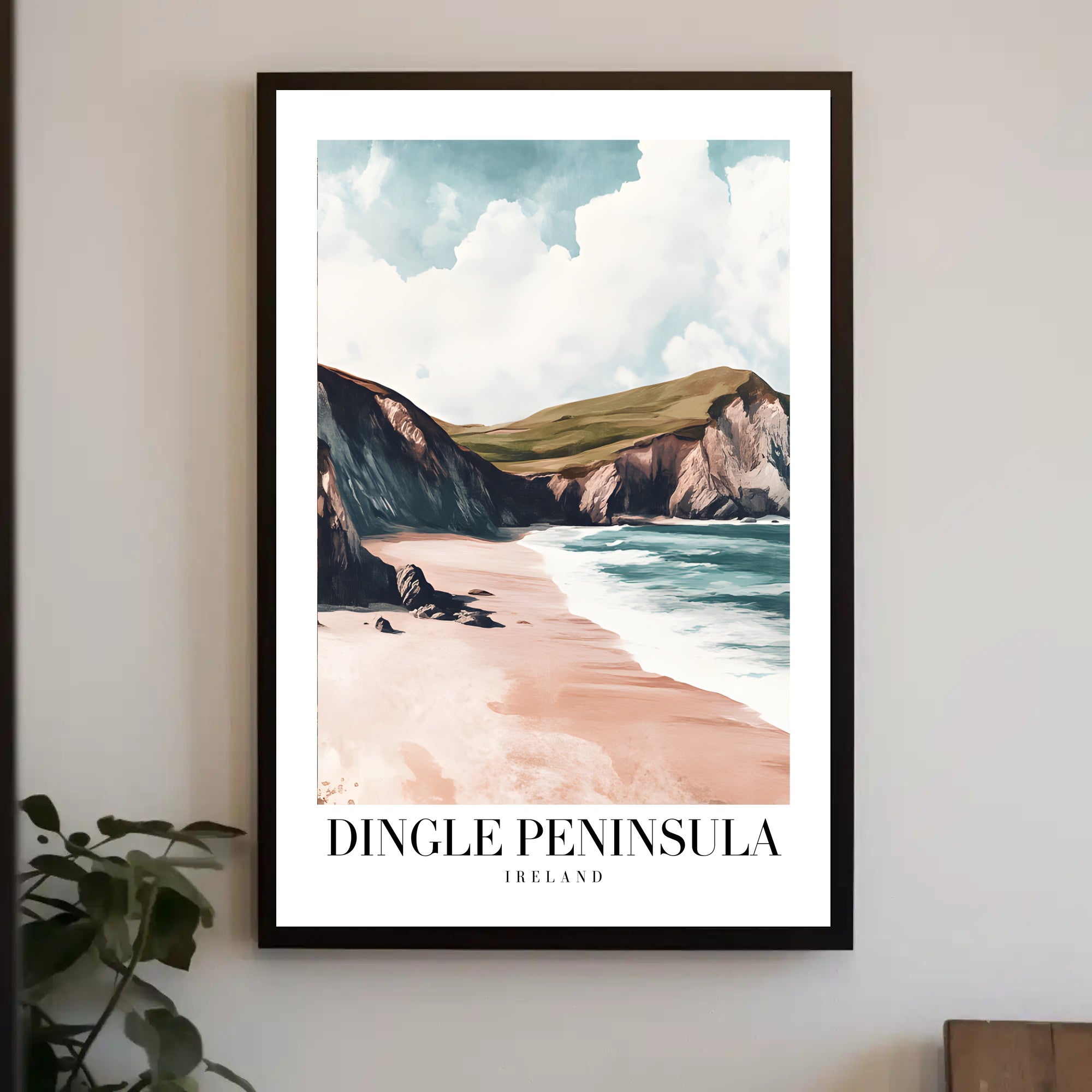Dingle Peninsula Coastal Landscape Travel Poster PosterGoat