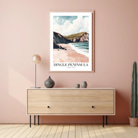 Dingle Peninsula Coastal Landscape Travel Poster PosterGoat