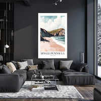 Dingle Peninsula Coastal Landscape Travel Poster PosterGoat