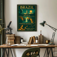 Discover Brazil Vintage Poster Art Print PosterGoat