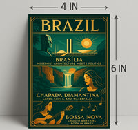 Discover Brazil Vintage Poster Art Print PosterGoat