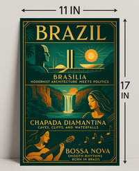 Discover Brazil Vintage Poster Art Print PosterGoat