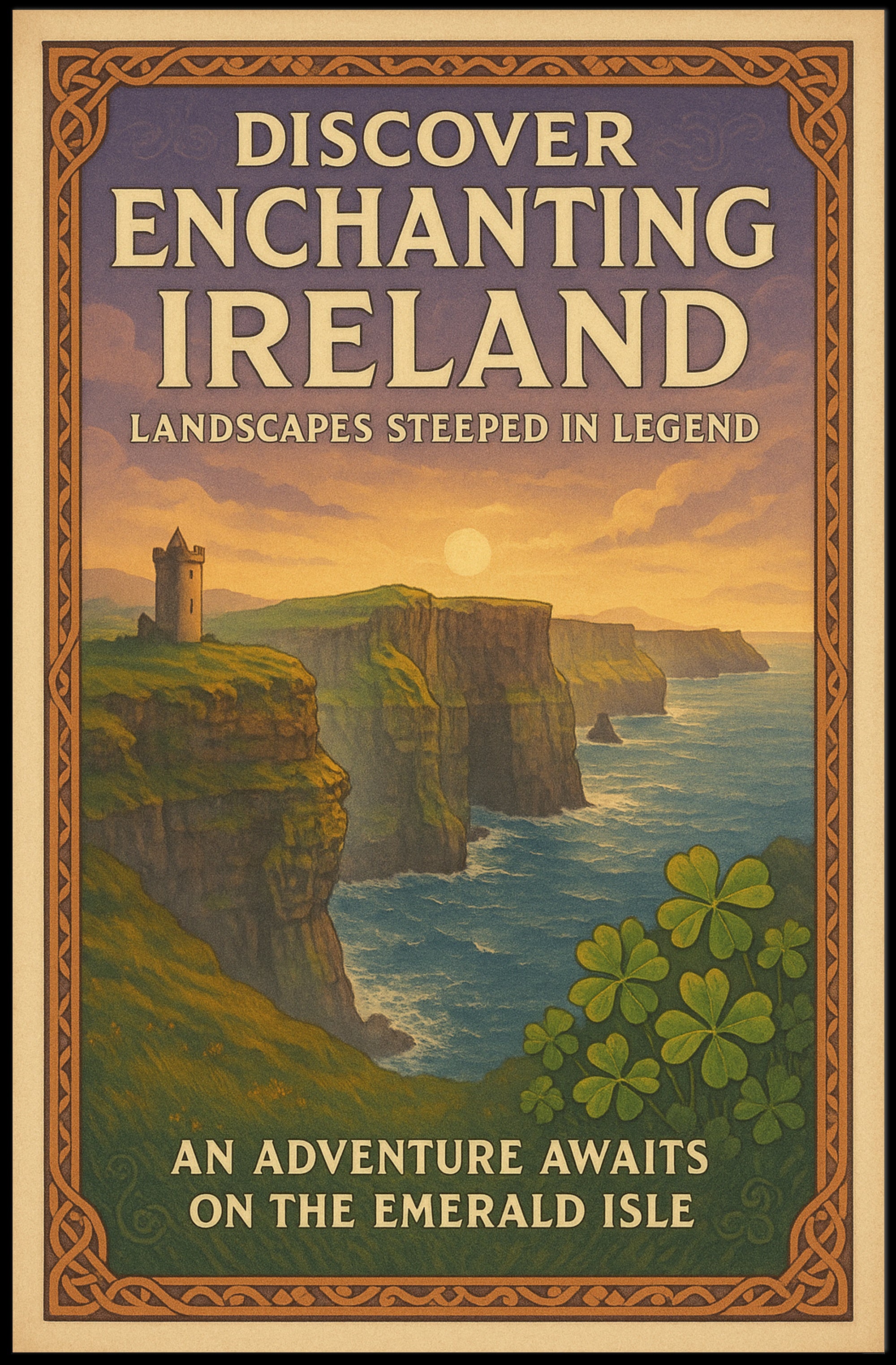 Discover Enchanting Ireland Wall Art Print PosterGoat