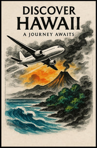 Discover Hawaii Journey Awaits Poster Art PosterGoat