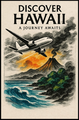 Discover Hawaii Journey Awaits Poster Art PosterGoat