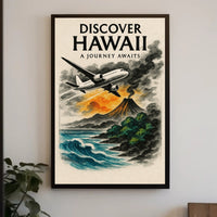 Discover Hawaii Journey Awaits Poster Art PosterGoat