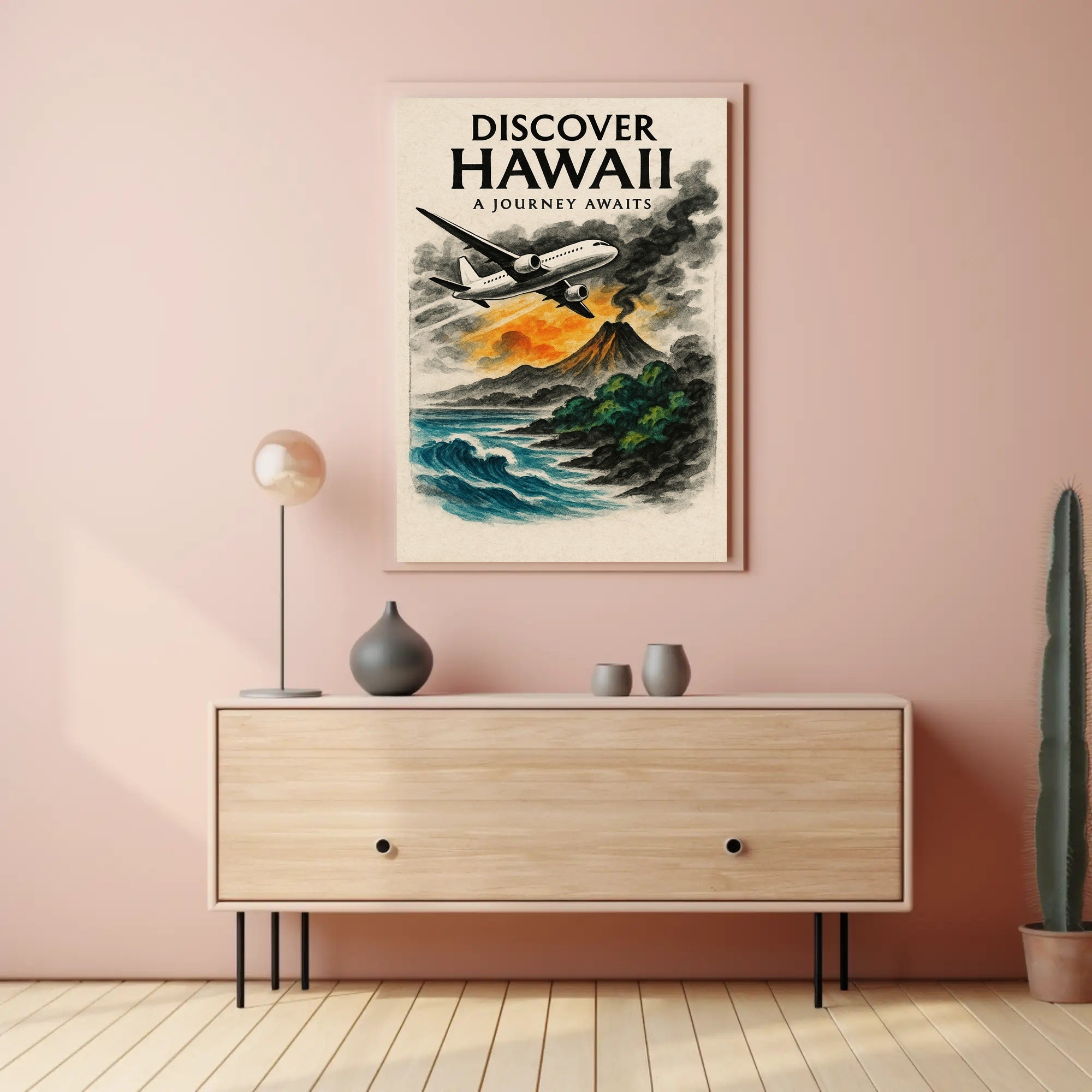 Discover Hawaii Journey Awaits Poster Art PosterGoat
