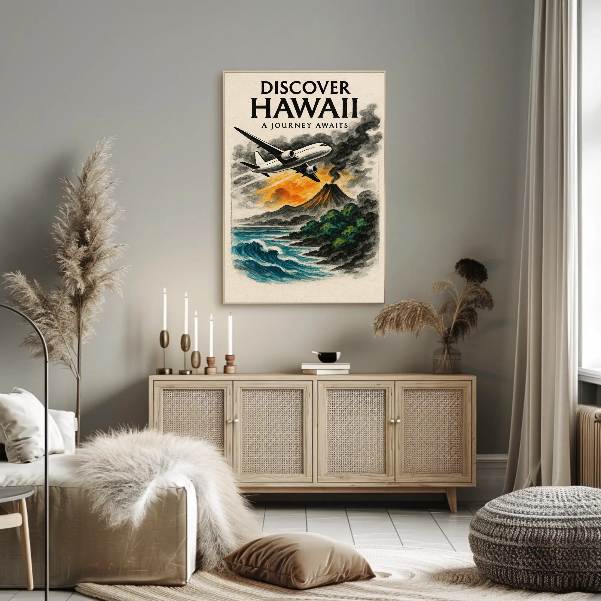 Discover Hawaii Journey Awaits Poster Art PosterGoat