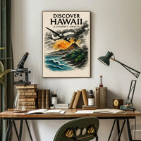 Discover Hawaii Journey Awaits Poster Art PosterGoat